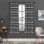 Black And White Egypt Pattern Print Curtain