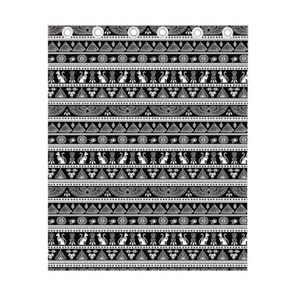 Black And White Egypt Pattern Print Curtain