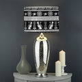 Black And White Egypt Pattern Print Drum Lamp Shade