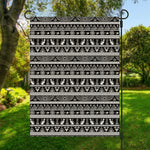 Black And White Egypt Pattern Print Garden Flag