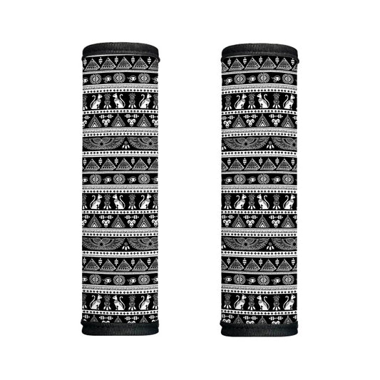 Black And White Egypt Pattern Print Handle Covers