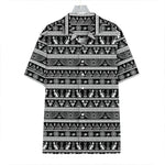 Black And White Egypt Pattern Print Hawaiian Shirt