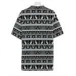 Black And White Egypt Pattern Print Hawaiian Shirt