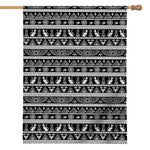 Black And White Egypt Pattern Print House Flag