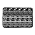 Black And White Egypt Pattern Print Kitchen Mat