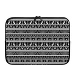 Black And White Egypt Pattern Print Laptop Sleeve