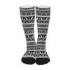 Black And White Egypt Pattern Print Long Socks