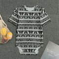 Black And White Egypt Pattern Print Men's Bodysuit