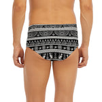 Black And White Egypt Pattern Print Men's Briefs