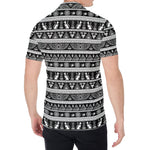 Black And White Egypt Pattern Print Men's Shirt
