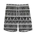 Black And White Egypt Pattern Print Men's Athletic Shorts