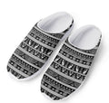 Black And White Egypt Pattern Print Mesh Casual Shoes
