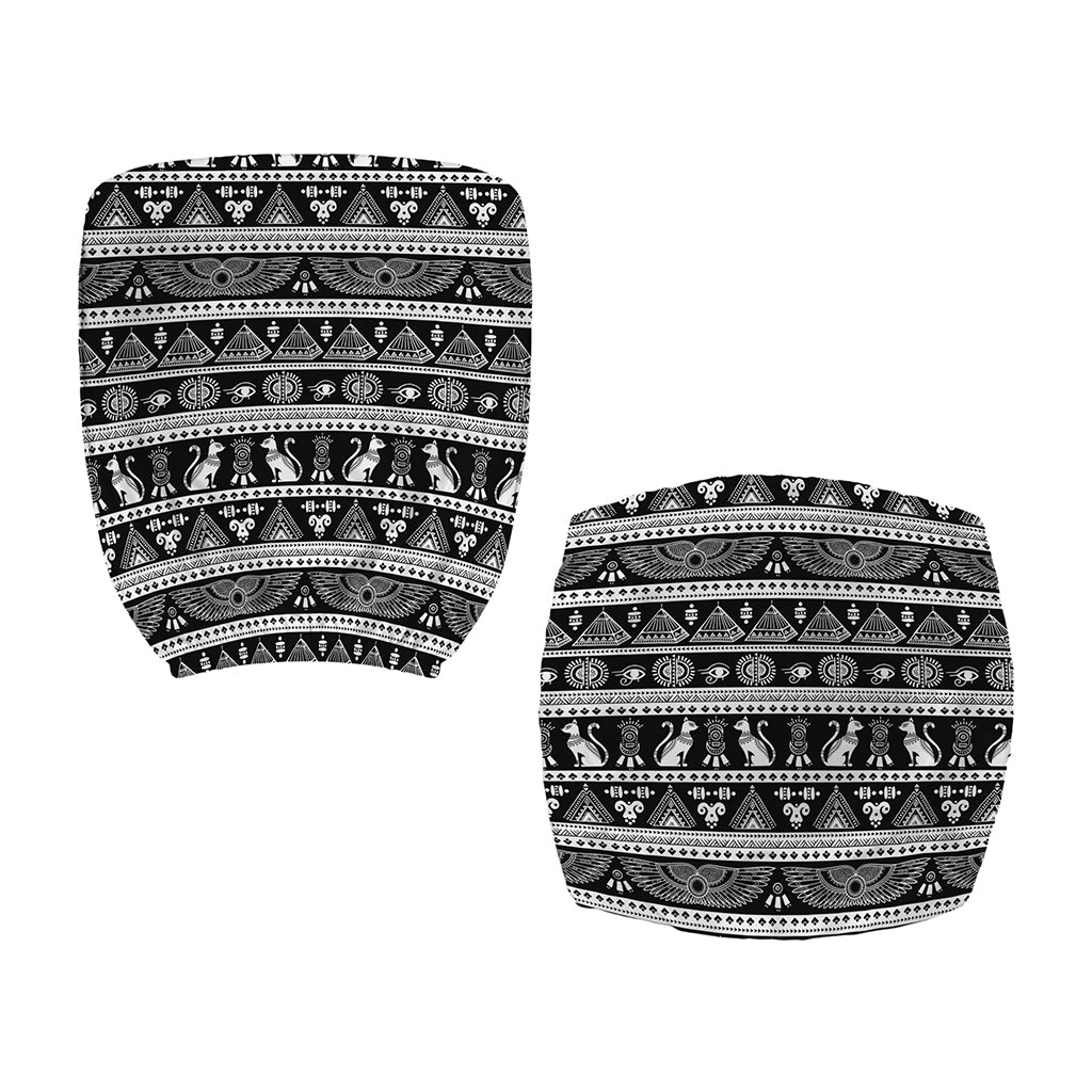 Black And White Egypt Pattern Print Office Chair Cover