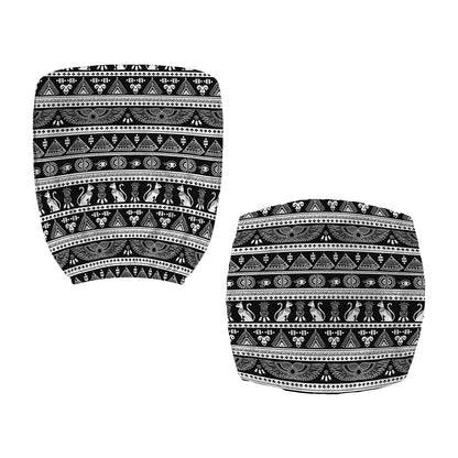 Black And White Egypt Pattern Print Office Chair Cover