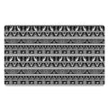 Black And White Egypt Pattern Print Polyester Doormat