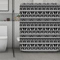 Black And White Egypt Pattern Print Polyester Shower Curtain