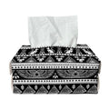 Black And White Egypt Pattern Print Rectangle Tissue Box Cover