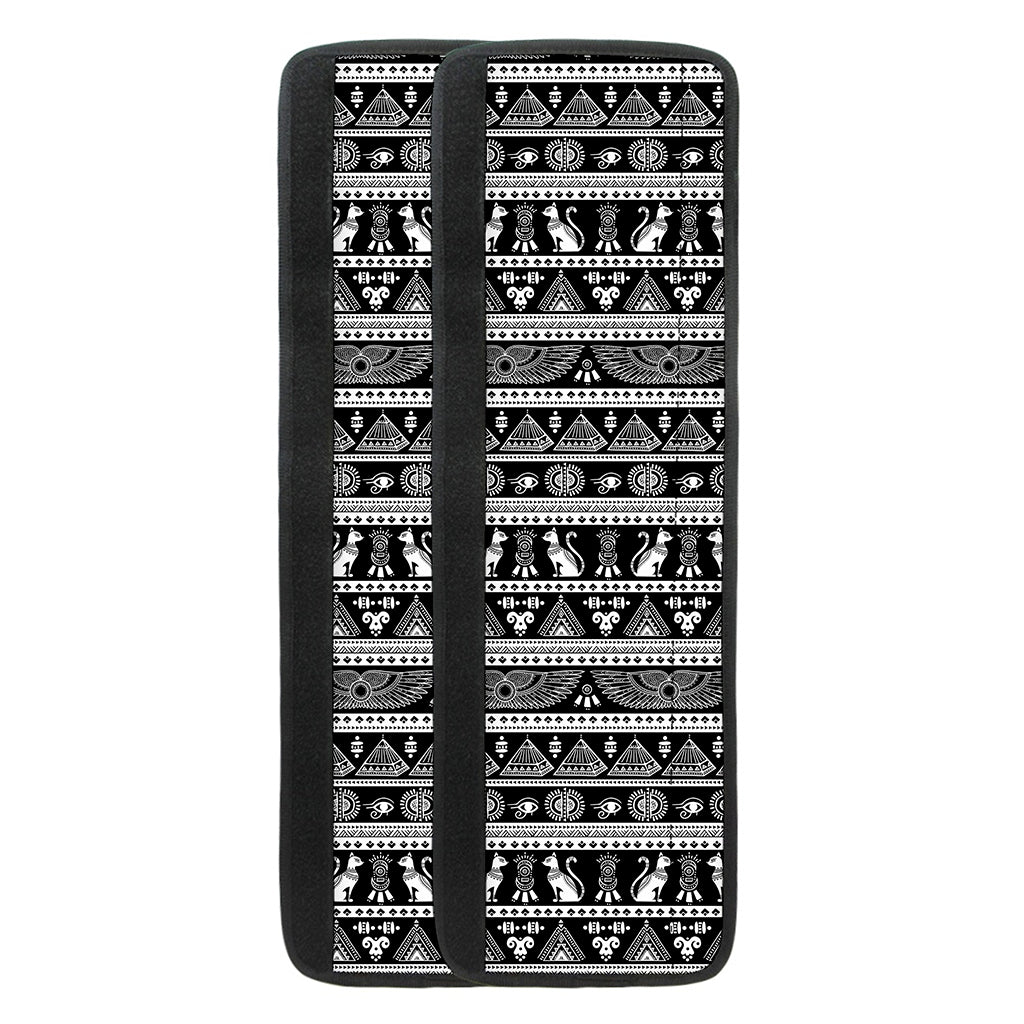 Black And White Egypt Pattern Print Refrigerator Handle Covers