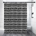 Black And White Egypt Pattern Print Shower Curtain