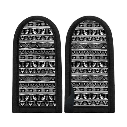 Black And White Egypt Pattern Print Skillet Handle Cover