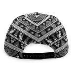 Black And White Egypt Pattern Print Snapback Cap