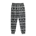 Black And White Egypt Pattern Print Sweatpants