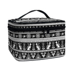 Black And White Egypt Pattern Print Travel Makeup Bag