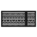 Black And White Egypt Pattern Print Trifold Wallet
