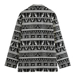Black And White Egypt Pattern Print Women's Blazer