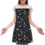 Black And White Egyptian Pattern Print Adjustable Apron