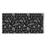 Black And White Egyptian Pattern Print Beach Towel