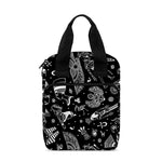 Black And White Egyptian Pattern Print Bible Tote Bag