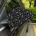 Black And White Egyptian Pattern Print Car Side Mirror Covers
