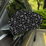Black And White Egyptian Pattern Print Car Side Mirror Covers