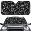 Black And White Egyptian Pattern Print Car Windshield Sun Shade