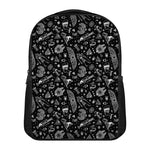 Black And White Egyptian Pattern Print Casual Backpack