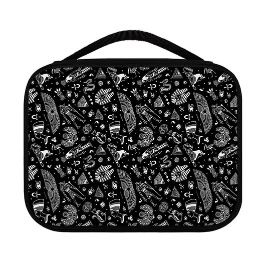 Black And White Egyptian Pattern Print Classic Bible Case