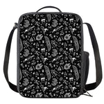 Black And White Egyptian Pattern Print Crossbody Lunch Bag