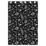 Black And White Egyptian Pattern Print Curtain