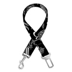 Black And White Egyptian Pattern Print Dog Seat Belt