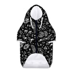 Black And White Egyptian Pattern Print Dog Zip Up Hoodie