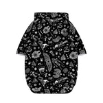 Black And White Egyptian Pattern Print Dog Zip Up Hoodie