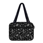 Black And White Egyptian Pattern Print Double Strap Bible Bag