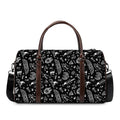 Black And White Egyptian Pattern Print Duffel Bag