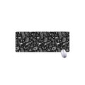 Black And White Egyptian Pattern Print Extended Mouse Pad