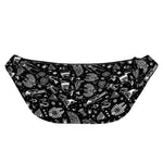 Black And White Egyptian Pattern Print Fanny Pack