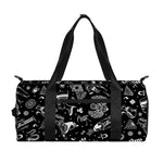 Black And White Egyptian Pattern Print Gym Bag