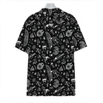 Black And White Egyptian Pattern Print Hawaiian Shirt
