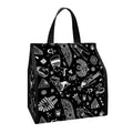 Black And White Egyptian Pattern Print Insulated Lunch Tote