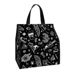 Black And White Egyptian Pattern Print Insulated Lunch Tote